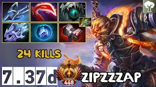 Simian Stride Monkey King Mid - 24 kills - zipzzzap - 7.37d - Immortal Dota