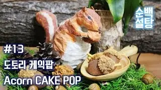 [순백설탕] 노오븐 베이킹! 도토리 케익팝 How to make Acorn CAKE POP (케이크팝 베이킹 레시피)