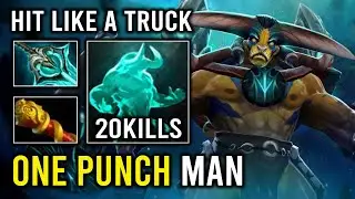 1 PUNCH MAN Right Click Max Aura 100% Physical Hit Like a Truck Hard Carry Elder Titan Dota 2