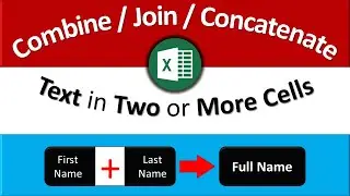 Concatenate Two or More Columns Data in MS Excel | Combine Data from Cells in Excel