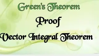 Proof Of Green's Theorem