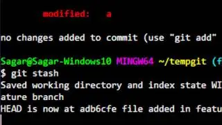 How to stash changes in git