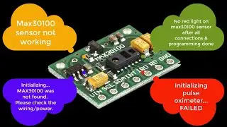 [SOLVED] MAX30100 not working | Initializing pulse oximeter...FAILED | MAX30102 LED not working