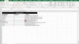 How to merge and split cells in Excel