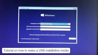 Tutorial on how to make a USB installation media