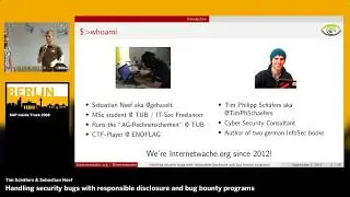 Handling security bugs with responsible disclosure and bug bounty programs