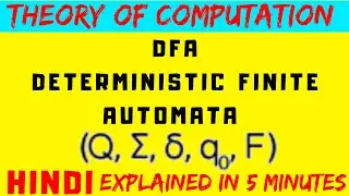 DFA Deterministic Finite Automata Definition Explained with Examples in Hindi Theory Of Computation