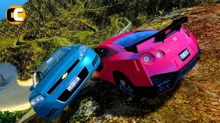 GTA 4 Cliff Drops Crashes with Real Cars mods Ep. 84 | Odycrash