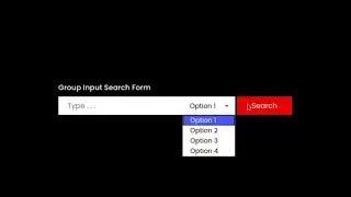 Group Input Search Form Design Using Html & CSS | Form Input Group Pure CSS