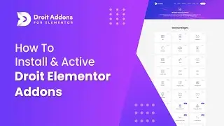 How to Install and Active Droit Addons for Elementor