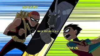 Teen Titans Speedy Vs WildeBeest Vs Robin scene