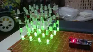 4x4 led cube with arduino nano.