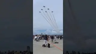 【松島基地航空祭当日記念！】ブルーインパルスのめちゃくちゃ低いハイスピードローパス！昨年のです！