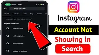 How to fix Instagram Account Not Showing In Search | Instagram Id Not Showing Problem Solve 2024