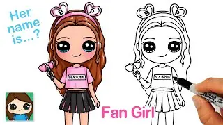 How to Draw a BlackPink Fan Cute Girl 🤩