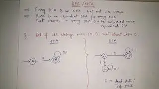 DFA and NFA Automata Examples | NFA vs DFA difference in Theory of Computation | Compiler Design