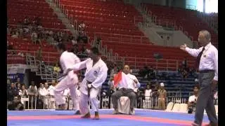Team Kumite final Batista BRA vs Inokoshi JPN 2nd match
