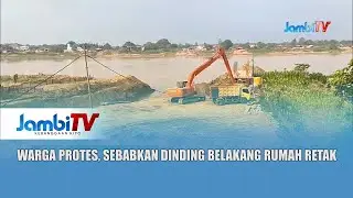 STOKCPILE PASIR TELUK KENALI || WARGA PROTES, SEBABKAN DINDING BELAKANG RUMAH RETAK