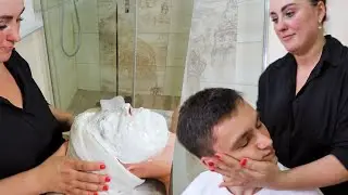 ASMR Honey head and face massage with neck cracking by Alyona