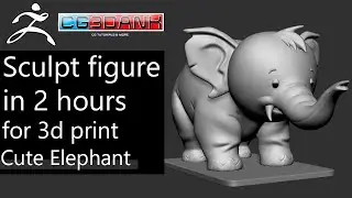 ZBRUSH SCULPTING TUTORIAL_ SCULPT ELEPHANT FIGURE IN 2 HOURS