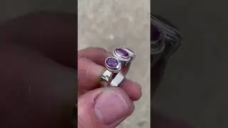 Forged purple sapphire ring