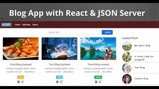 Create a Full Blogging Application using React and JSON Fake Server