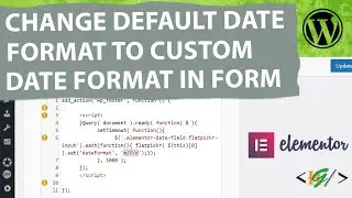 How to Change Default Date Field Format to Custom Date Format Elementor Pro Form WordPress | d/m/Y