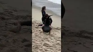 Kid Pees Inside Wetsuit 