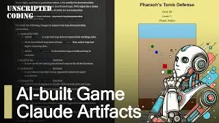 Claude "Artifacts" - Let's make a video game!! | Unscripted Coding