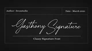 Gasthony   Signature Font Free Download