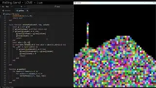 ASMR Programming - Falling Sand with Lua - No Talking