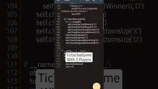 Tic Tac Toe with 2 players, Comment for Source code #python #game #tictactoe @pythonlearningsquad
