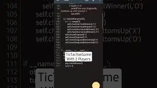 Tic Tac Toe with 2 players, Comment for Source code 