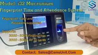 Fingerprint Attendance and Access Control System at Lowest Cost (Model: CAMS i32 Macronium)