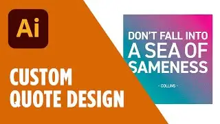 Inspirational Quote Design in Illustrator - Typography Graphic Design Noisy Gradients Social Media