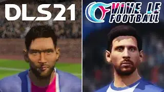 DLS 21 vs VIVE LE FOOTBALL | FACE COMPARISON | MESSI