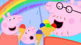 🌈 Peppa Pig's Rainbow Ice Cream Party