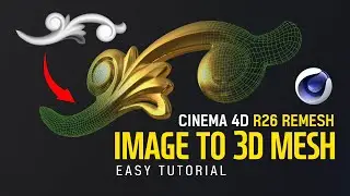 CINEMA 4D R26 Remesh Image To 3D Mesh Tutorial