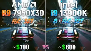 Ryzen 9 7950X3D vs Core i9 13900K - Test in 10 Games