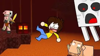 Exploring the Nether in Minecraft (Animated 