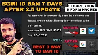 HOW TO GET 7 DAYS BAN IN BGMI 2.7 | HOW TO BAN BGMI ID FOR 7 DAYS AFTER UPDATE 2.7 2023