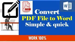 Convert PDF File to Word   Simple & quick | how to convert pdf to word | convert pdf to word