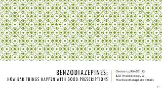 Benzodiazepines: Part One