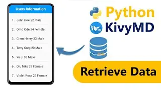 How to retrieve data from database using Python & KivyMD