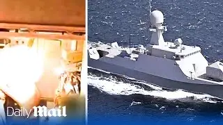 Russian Serpukhov Project 21631 warship burned by Ukrainian special forces in Kaliningrad