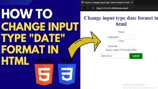 HOW TO CHANGE INPUT TYPE DATE FORMAT TO YYYY-MM-DD In #Html #css #javascript