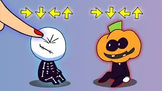 Anime Chibi Fnf vs Finger || Friday Night Funkin || Skid and Pump dance 💀🎃