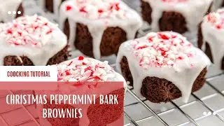 Christmas Peppermint Bark Brownies