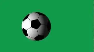 Soccer Ball Spinning Animation on Green Screen