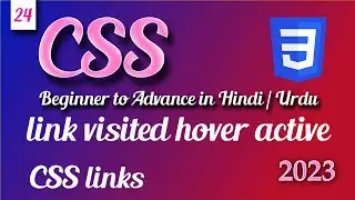 How to use css links -  links visited hover active | css tutotial in Hindi & Urdu